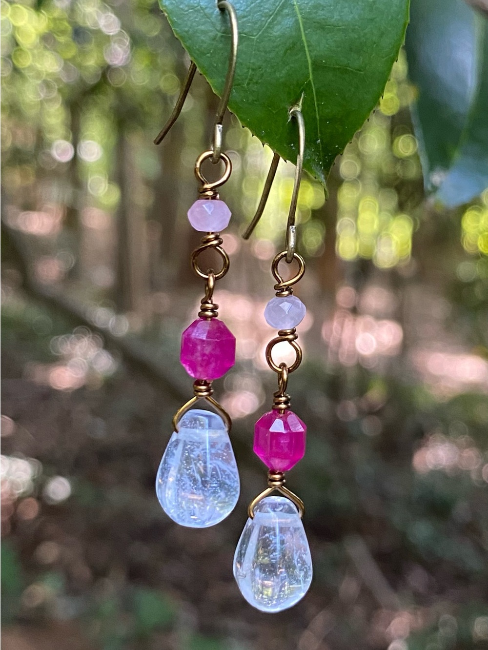 Lavender Quartz Drop Earrings